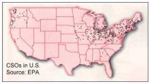 US cities with combined sewers. Source: US EPA